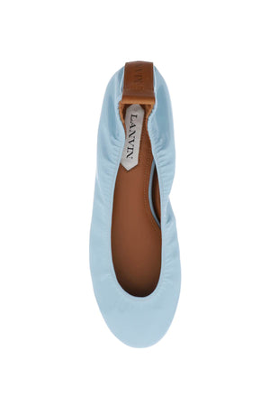 LANVIN Light Blue Patent Leather Ballerina Flats for Women