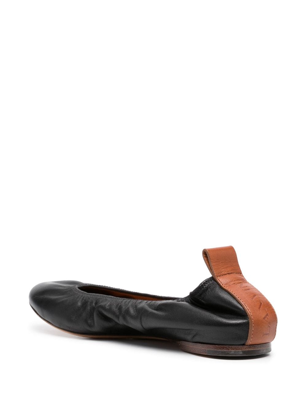 LANVIN Women's Black Leather Ballet Flats for SS24