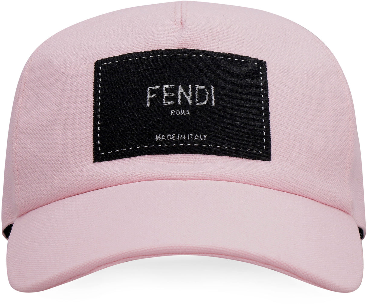 FENDI SS22 Baseball Canvas Cap in Rosa for Men