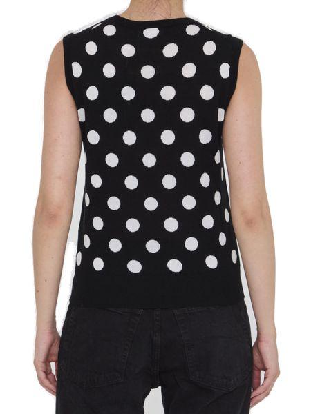 DOLCE & GABBANA Chic Polka-Dot Sleeveless Top