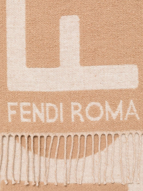 FENDI Elegant Boucle Wool Scarf for Women