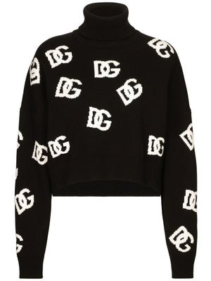 DOLCE & GABBANA Allover Logo Wool Jumper