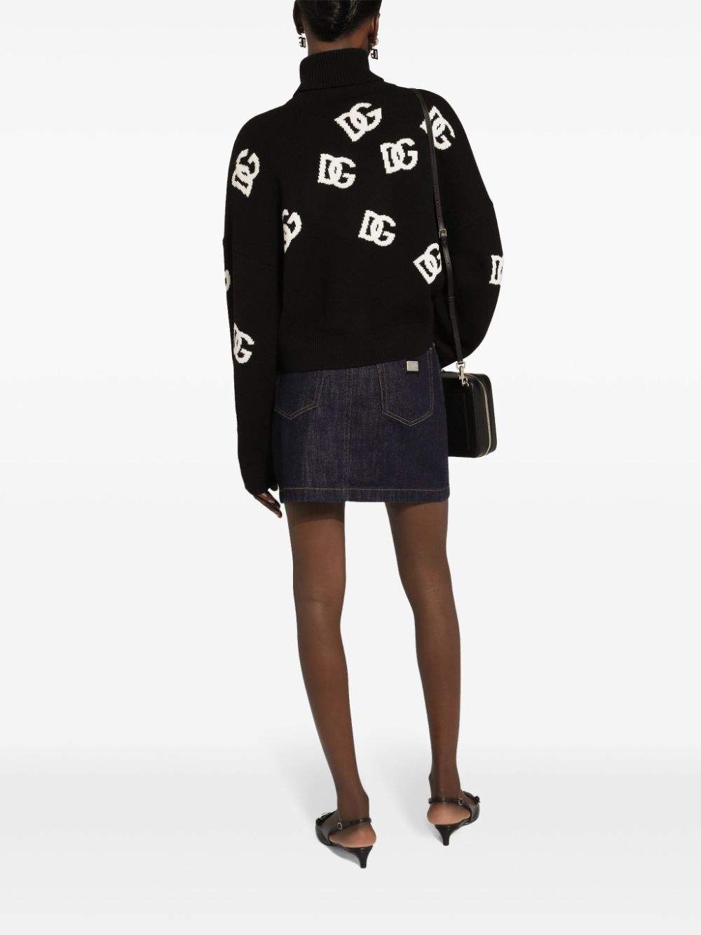 DOLCE & GABBANA Allover Logo Wool Jumper