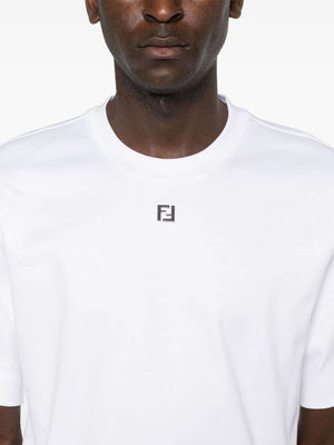 FENDI Classic Plaque Cotton T-Shirt for Men