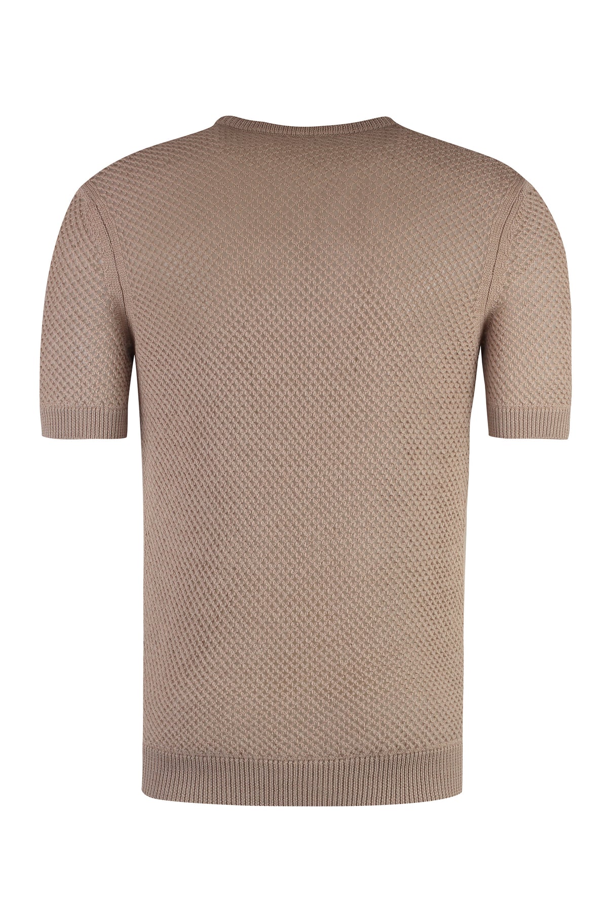 FENDI Men's Tan Short Sleeve Sweater for SS24