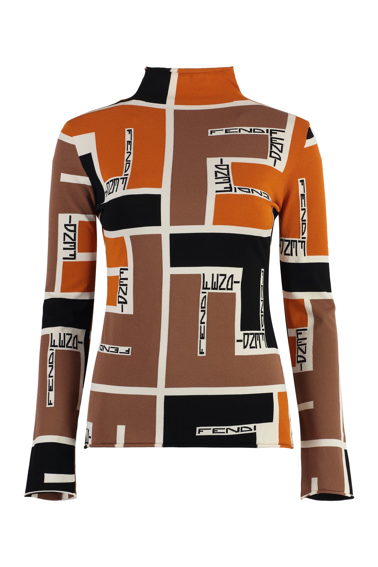 FENDI Stylish Multicolor Printed Long-Sleeve Top for Women - SS24