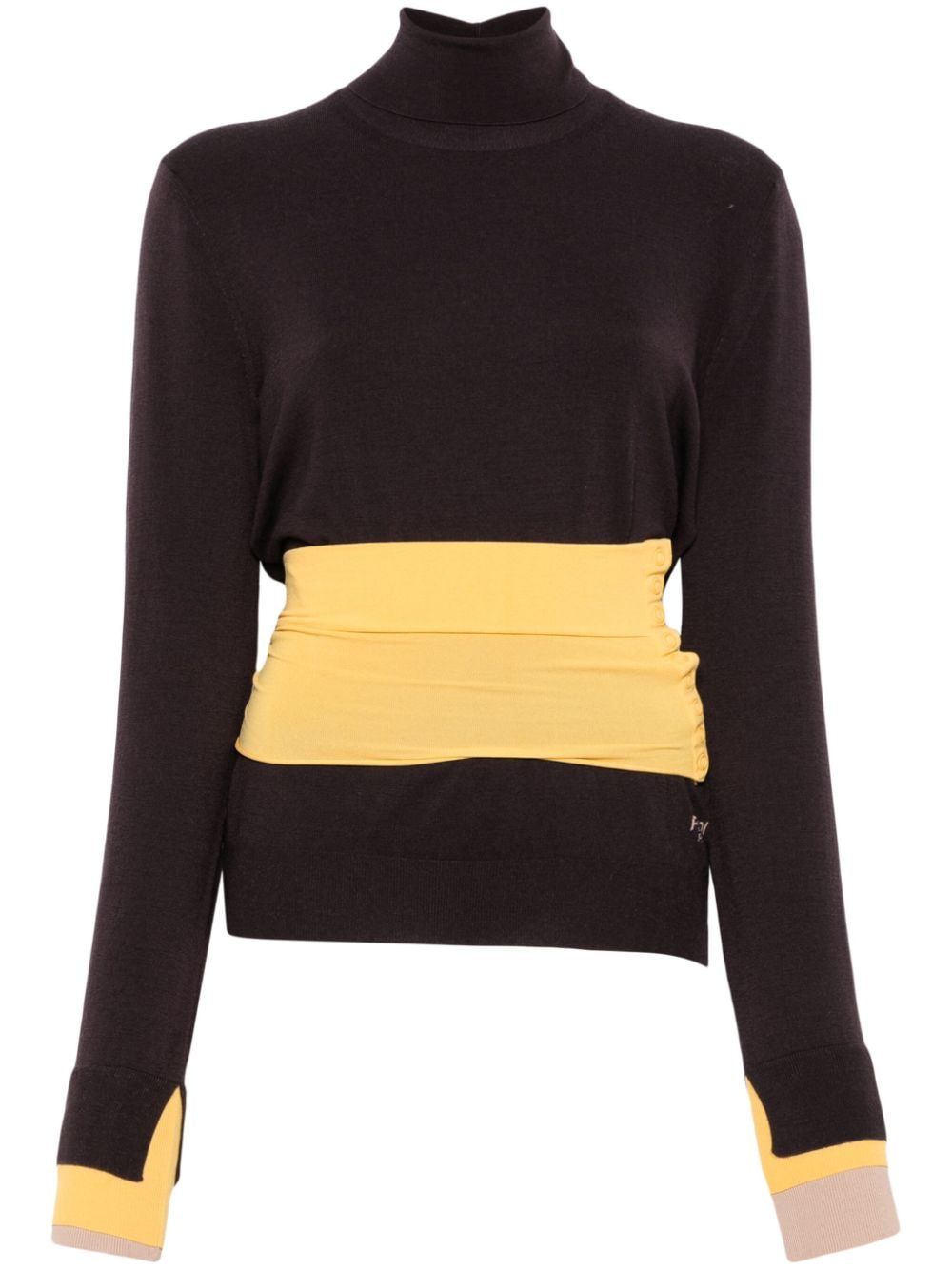 FENDI Wool Blend Turtle-Neck Sweater for Women