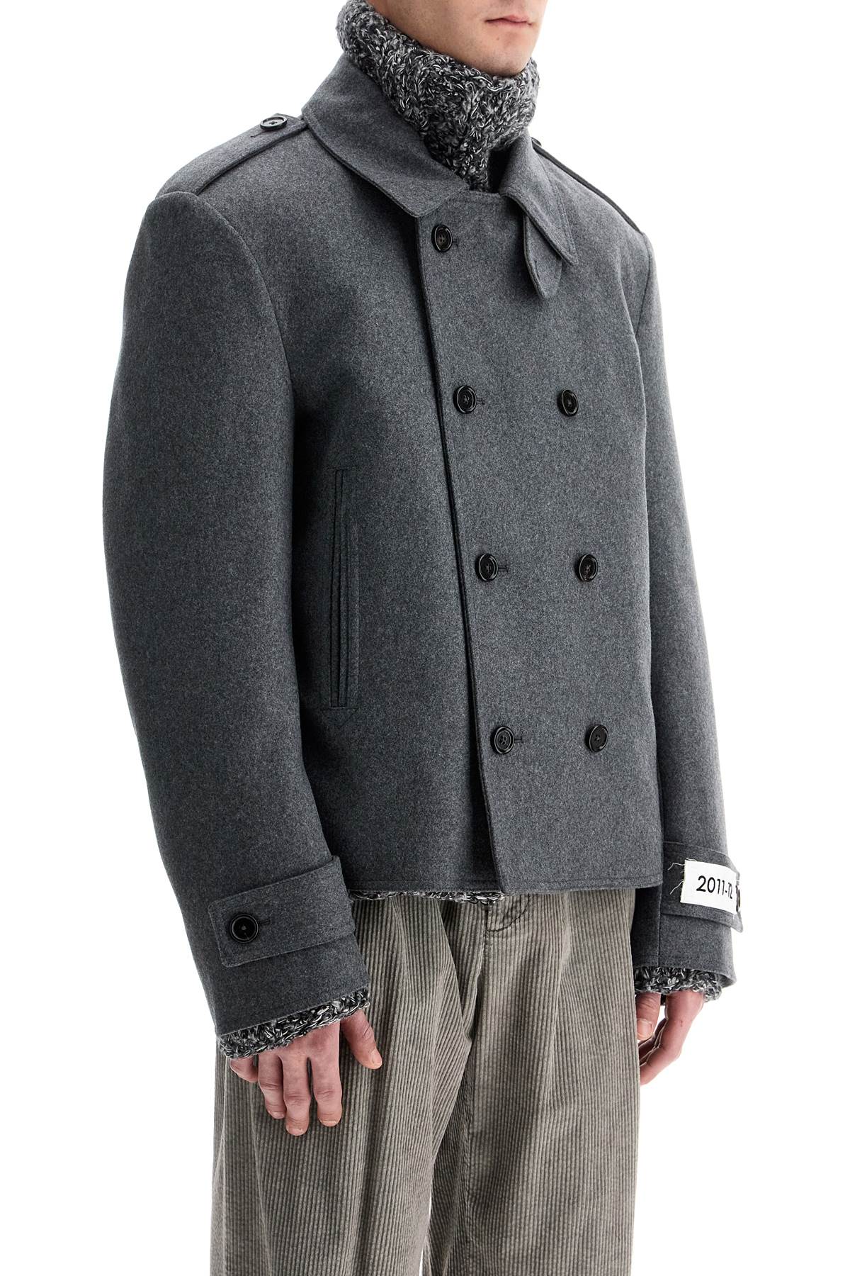 DOLCE & GABBANA Men's Double-Breasted Wool Blend Caban Coat - Regular Fit