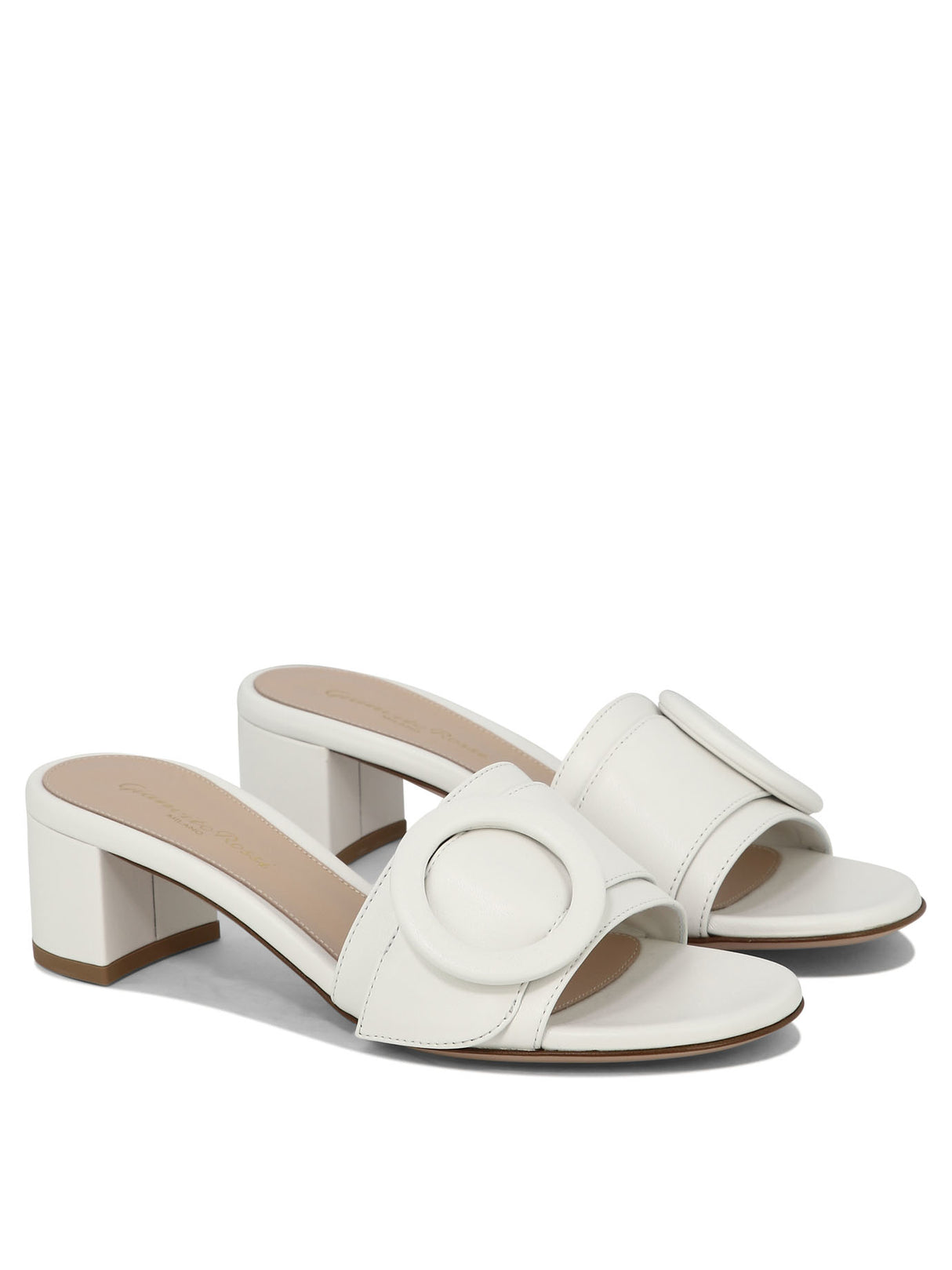 GIANVITO ROSSI Classic White Leather Sandals for Women - SS24 Collection