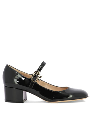 GIANVITO ROSSI Sleek and Sophisticated Black Patent Leather Ballet Flats