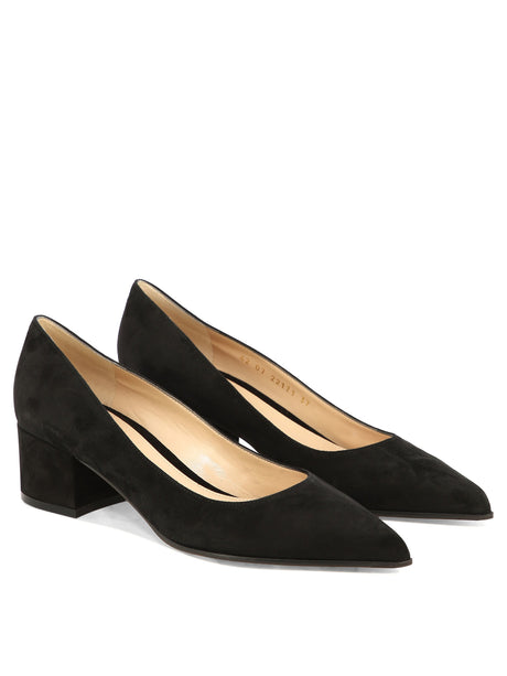 GIANVITO ROSSI Chic Block Heel Pumps with Pointed Toe - 4.5 cm