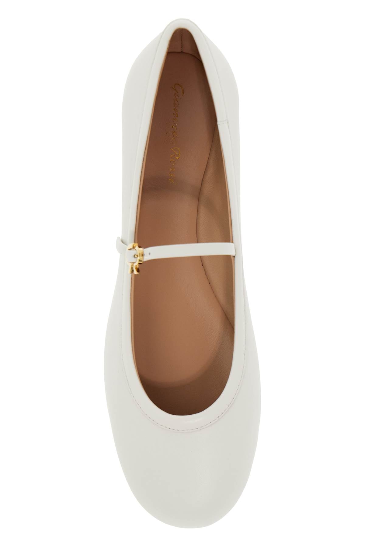 GIANVITO ROSSI Carla Mini Ballet Flats with Adjustable Mary Jane Strap