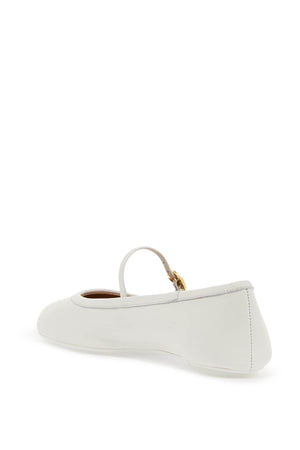 GIANVITO ROSSI Carla Mini Ballet Flats with Adjustable Mary Jane Strap