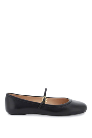 GIANVITO ROSSI Carla Mini Ballet Flats with Adjustable Mary Jane Strap