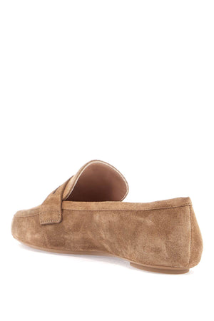 GIANVITO ROSSI Giorgia Suede Moccasins - Women's Casual Footwear