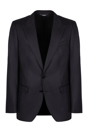 DOLCE & GABBANA Classic Navy Two-Button Wool Blazer