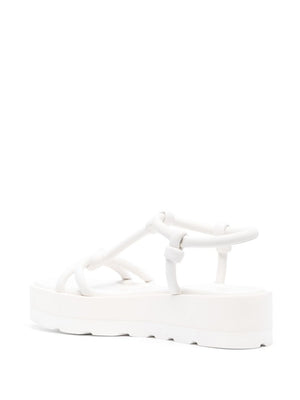 GIANVITO ROSSI White Leather Multi-Way Straps Sandals for Women - SS24 Season