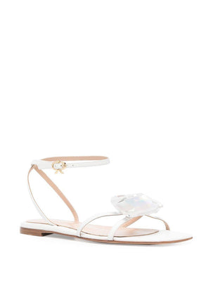 GIANVITO ROSSI Elegant Flat Sandal for Women in White - SS23 Season