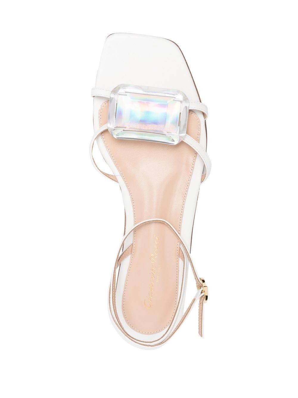 GIANVITO ROSSI Elegant Flat Sandal for Women in White - SS23 Season