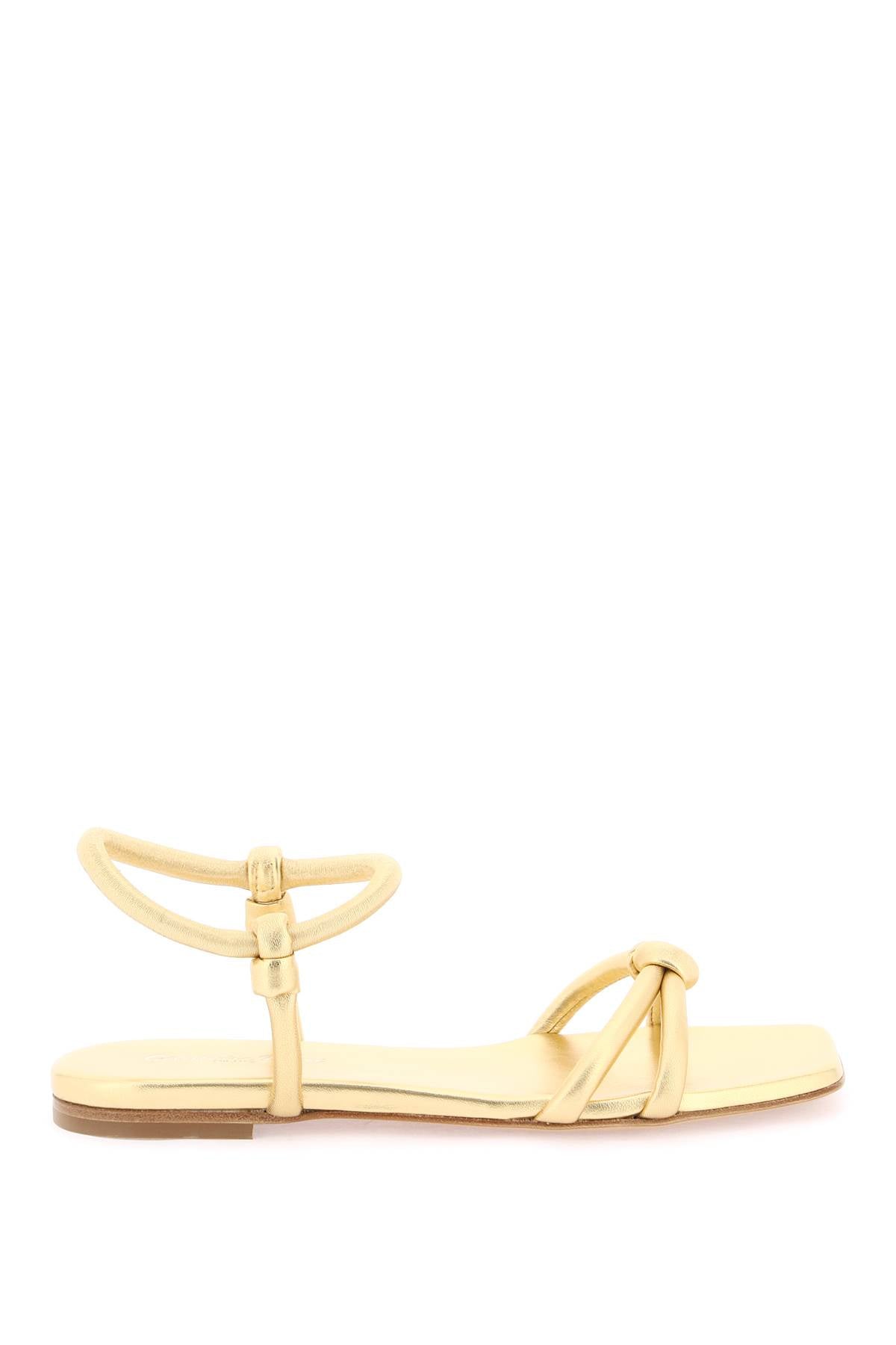 GIANVITO ROSSI Metallic Nappa Mini Sandals