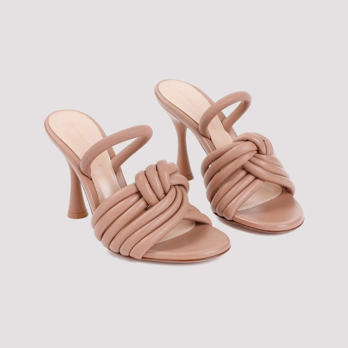 GIANVITO ROSSI PeachPea Nappa Leather Sandals