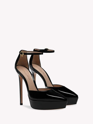 GIANVITO ROSSI Sleek Black Patent Pumps for Women - FW23 Season