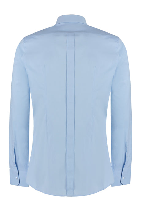 DOLCE & GABBANA Slim Fit Light Blue Cotton Shirt (Size IT 42)