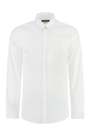 DOLCE & GABBANA Slim Fit Light Blue Cotton Shirt (Size IT 42)