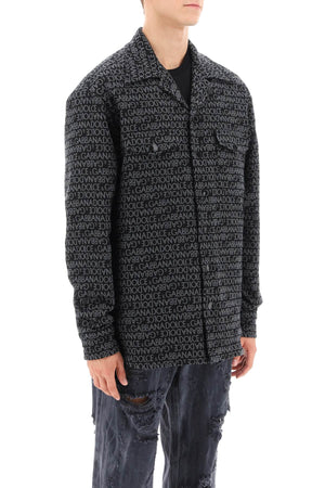 DOLCE & GABBANA Men's Black Overshirt with Quilted Lining for FW23