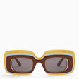 LOEWE Multi-Colored Brown Acetate Sunglasses for Women