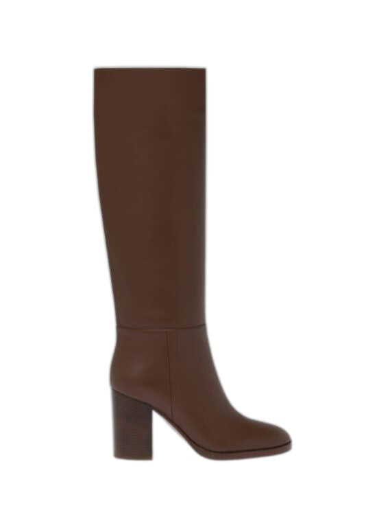 GIANVITO ROSSI Brown Calf Glove Boots for FW23