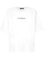 DOLCE & GABBANA Optical White Logo Cotton Tee - Men's Short Sleeve Crew Neck