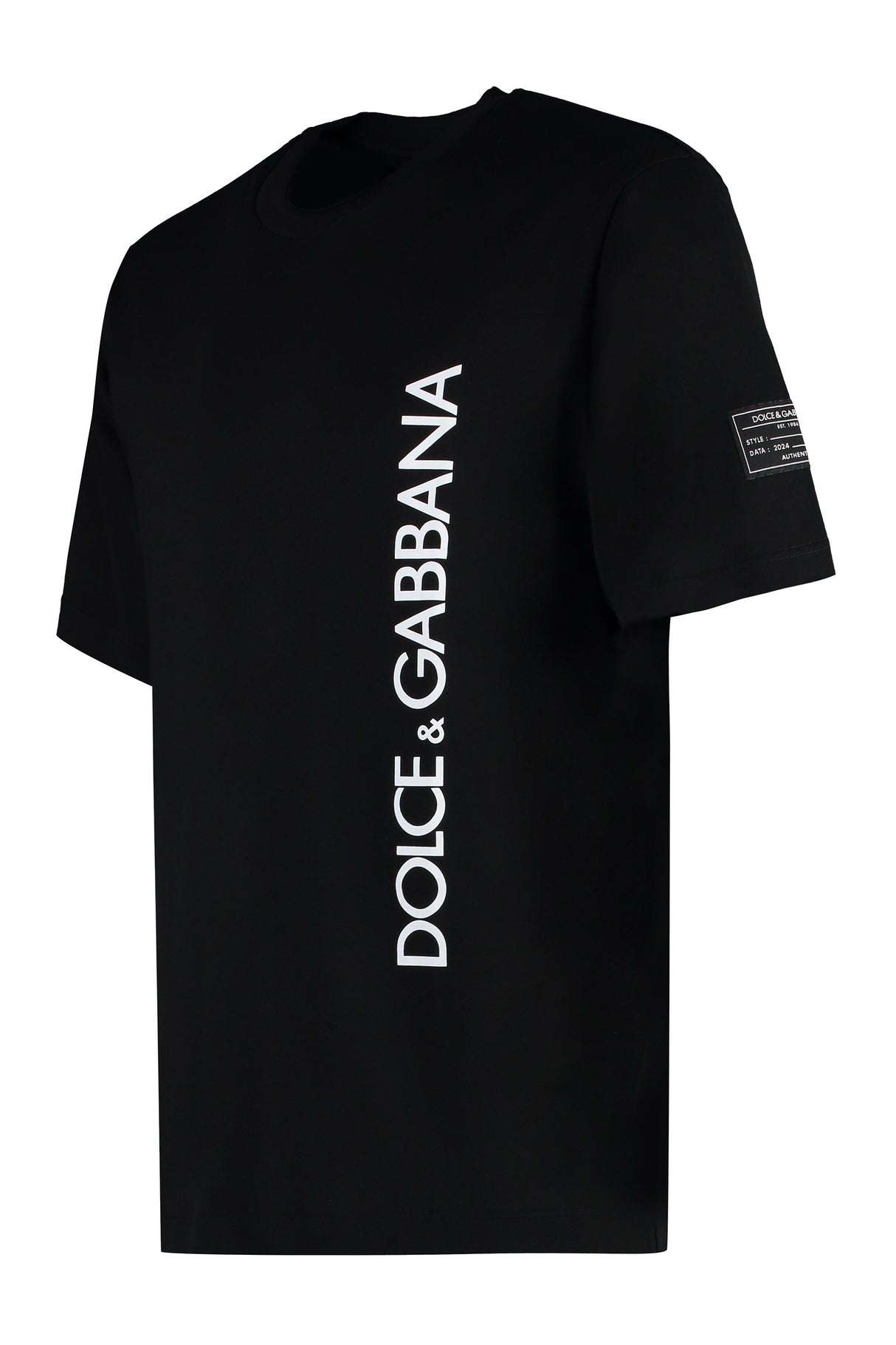 DOLCE & GABBANA Cotton Crew-Neck T-Shirt in Black for Men - SS24 Collection