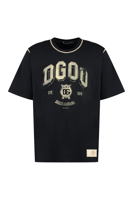 DOLCE & GABBANA Logo Cotton T-Shirt for Men - Regular Fit