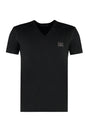 DOLCE & GABBANA Men's Black V-Neck T-Shirt for SS24