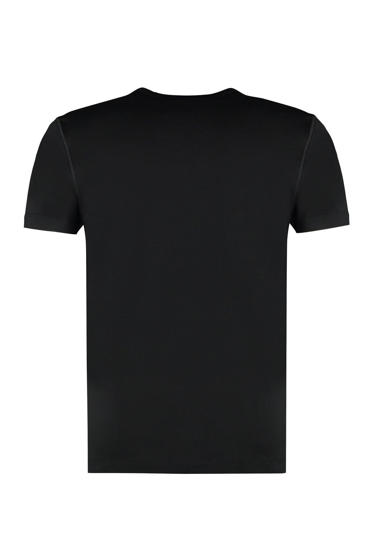 DOLCE & GABBANA Men's Black V-Neck T-Shirt for SS24