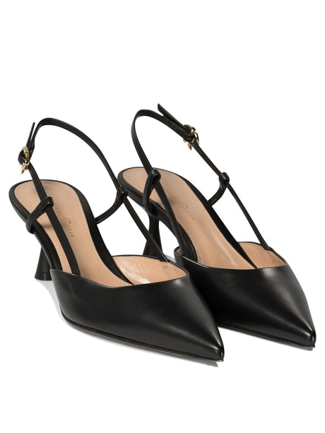 GIANVITO ROSSI Elegant Slingback with 55mm Hourglass Heel