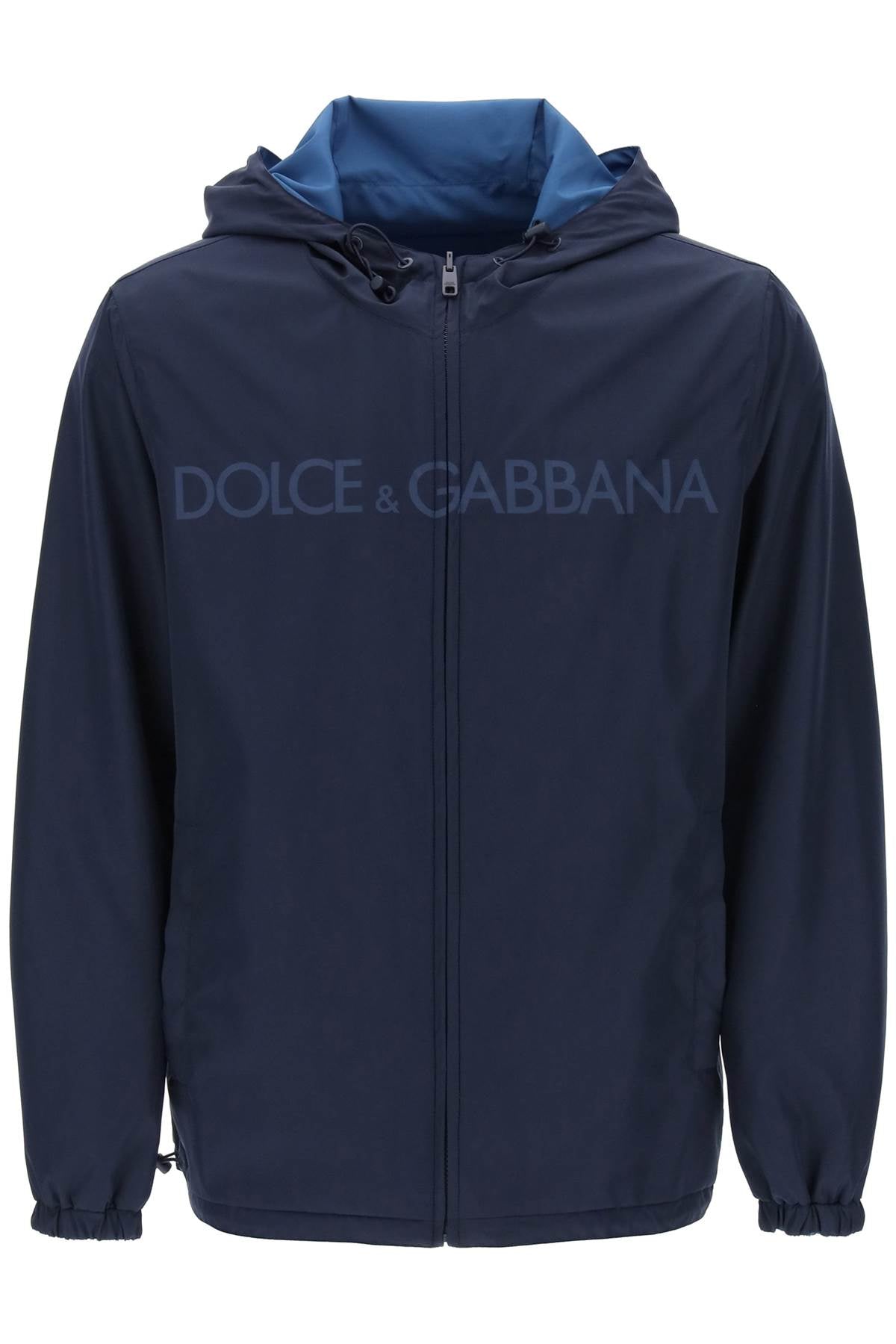 DOLCE & GABBANA Men's Reversible Windbreaker Jacket in Blue for SS24