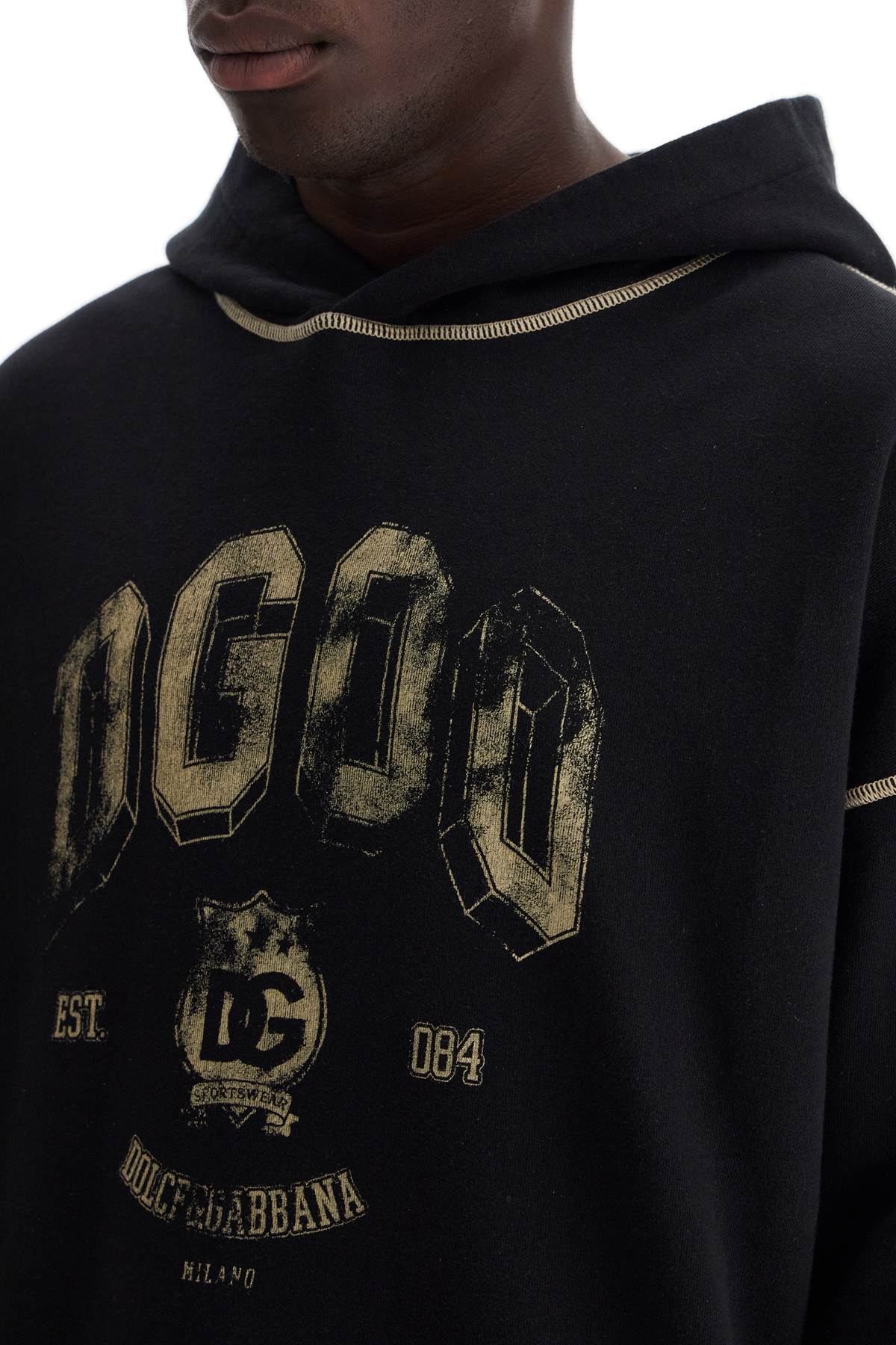 DOLCE & GABBANA Oversized Cotton Hoodie for Men