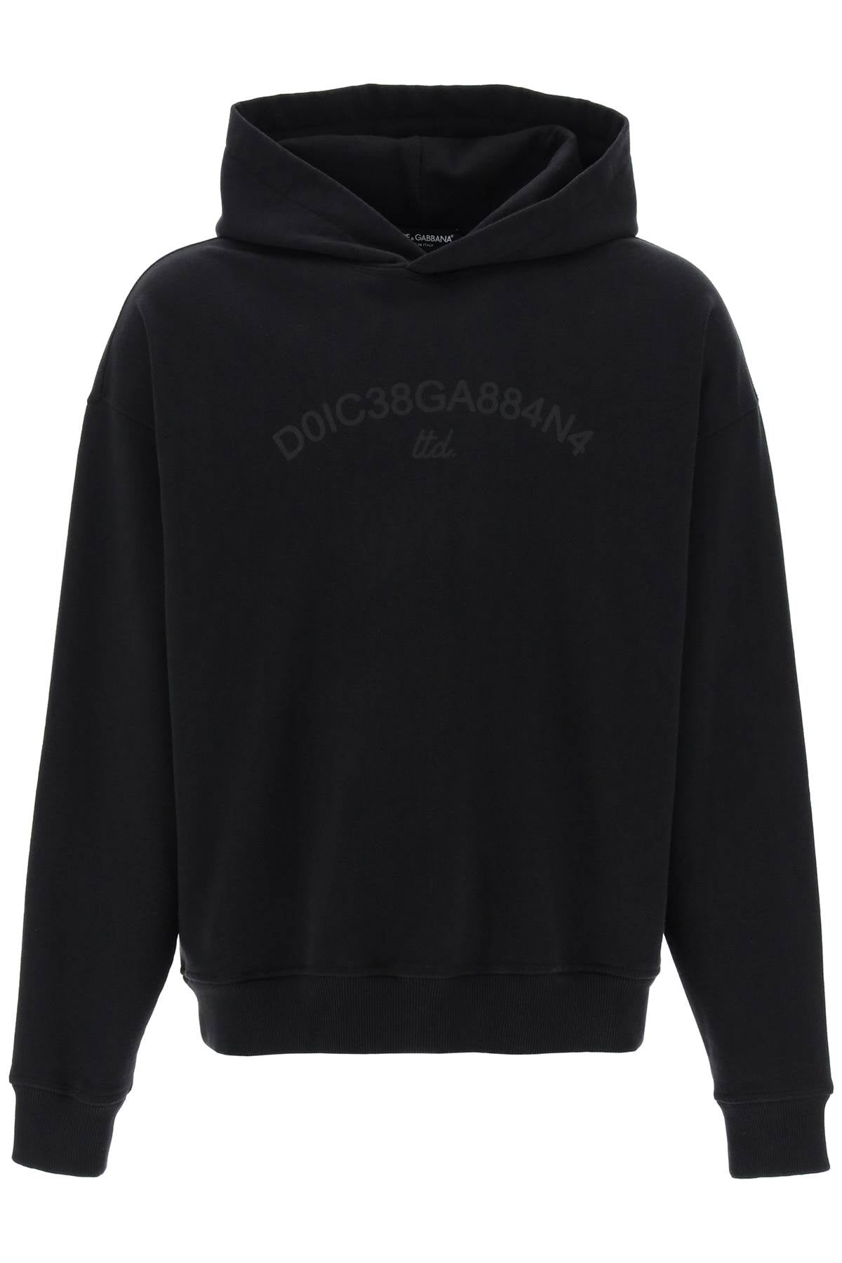 DOLCE & GABBANA Classic Cotton Hoodie for Men in Black