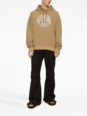 DOLCE & GABBANA Men's 23FW Beige Hoodie Sweater