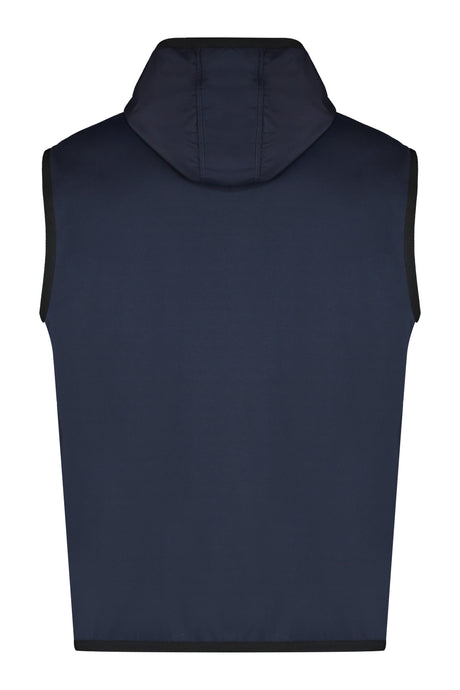 DOLCE & GABBANA Men's Sporty Vest with Zipper in Blue for SS24