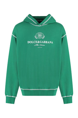 DOLCE & GABBANA Urban Cotton Hoodie with Contrast Stitching