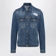 DOLCE & GABBANA Destroyed Denim Jacket with Flap Pockets