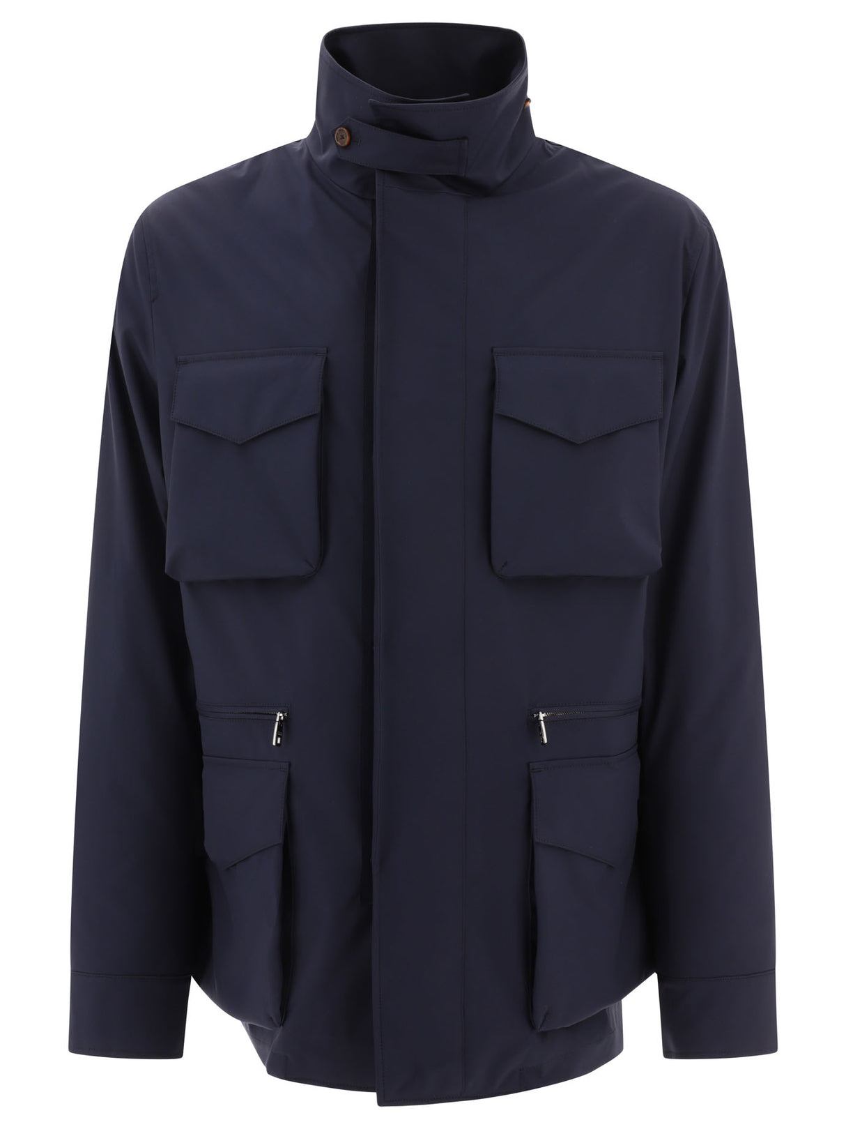 DOLCE & GABBANA Men's Blue Technical Fabric Safari Jacket for SS24