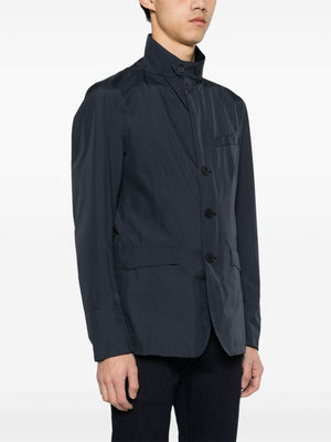 HERNO Navy Blue Lightweight Men's Jacket for Spring/Summer 2024