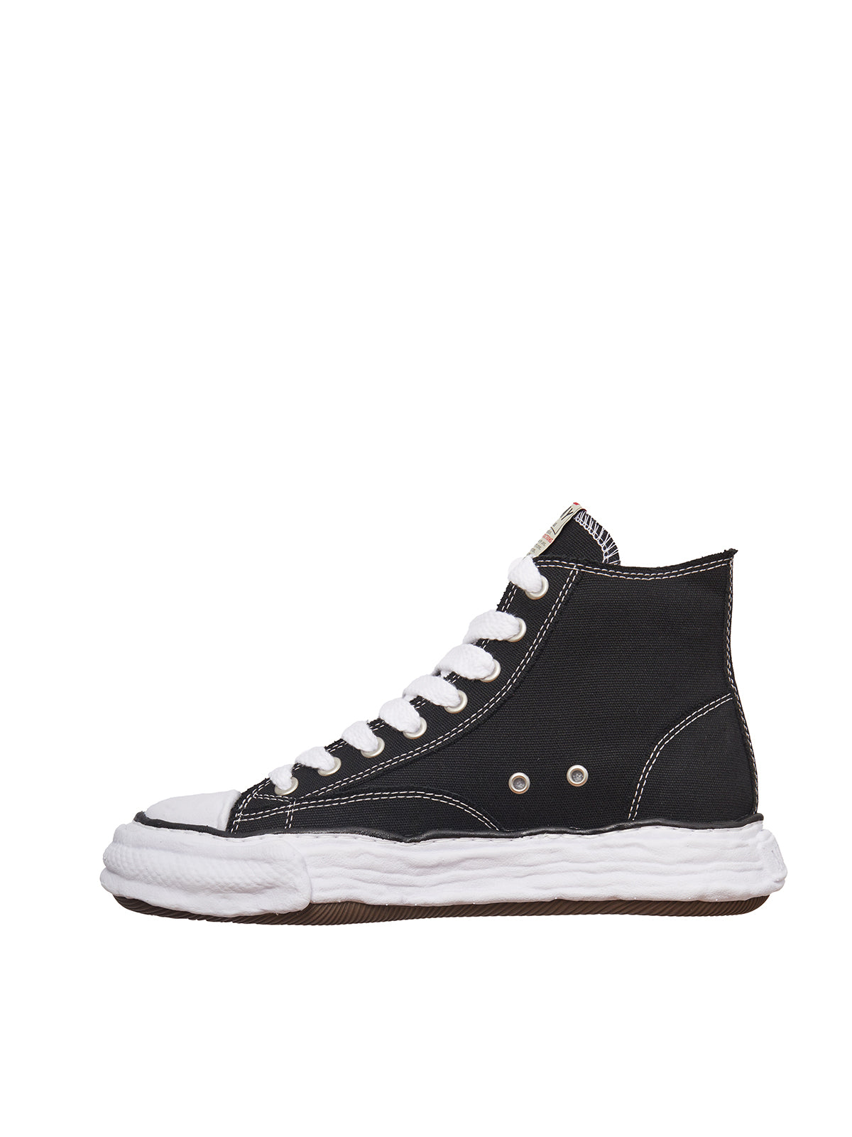 MAISON MIHARA YASUHIRO	 Black Leather High-Top Sneakers for Men - MAISON MIHARA YASUHIRO Peterson Hi