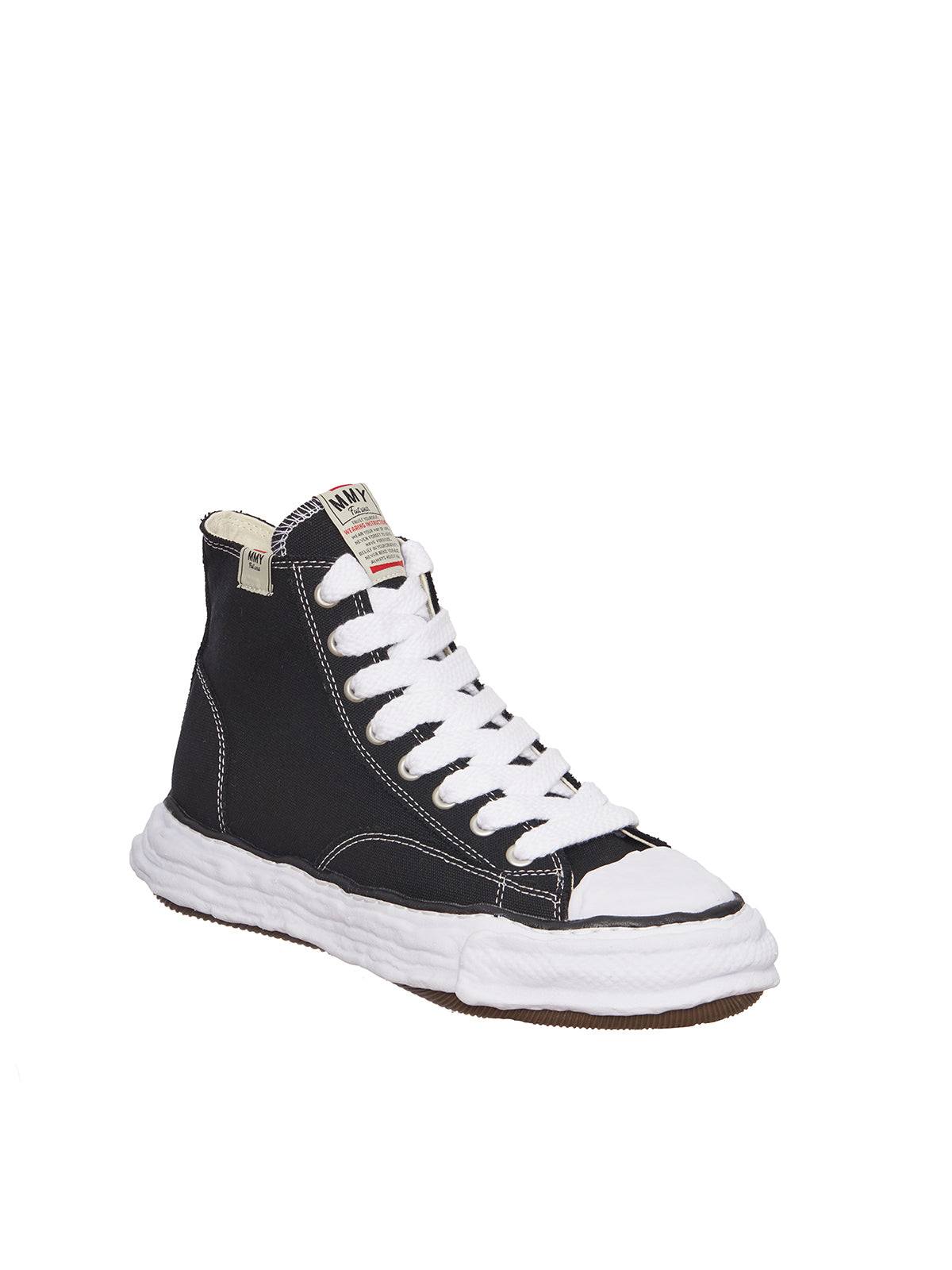 MAISON MIHARA YASUHIRO	 Black Leather High-Top Sneakers for Men - MAISON MIHARA YASUHIRO Peterson Hi