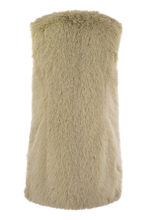 HERNO Eco-Luxe Sleeveless Fur-Trim Vest