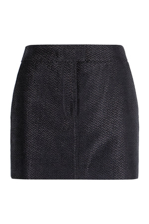 TOM FORD Chic Blue Viscose Blend Mini Skirt